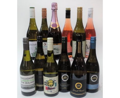 12 BOTTLES NEW ZEALAND WHITE AND ROSE WINEHaulashore Sauvignon Blanc 2020; Anchorage Reserve Sauvignon Blanc 2020; Map Maker 