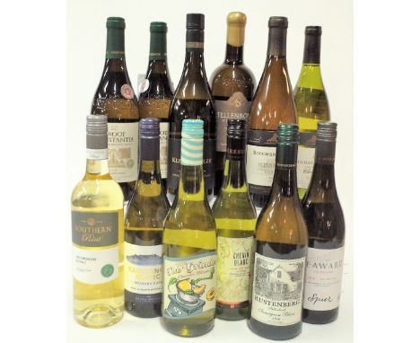 12 BOTTLES SOUTH AFRICAN WHITE WINESouthern Point Sauvignon Blanc 2019; The Grinder Chenin Blanc 2020; Rustenberg Sauvignon B