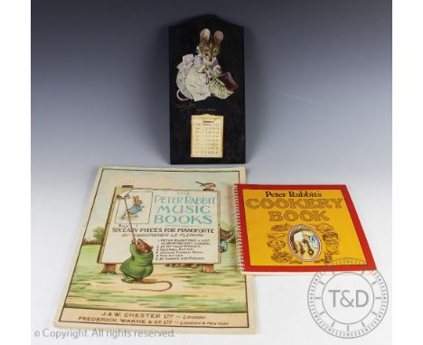 THE PETER RABBIT MUSIC BOOK, book 1 with six easy pieces, printed by J&W Chester and FRederick Warne & Co, c1937; PETER RABBI