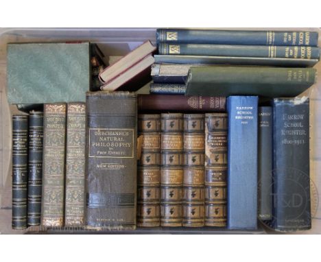 HARROW MEMORIALS OF THE GREAT WAR, five vols only, Vols I-V, with tipped in portrait plates, 1/2 cloth with paper mounted boa