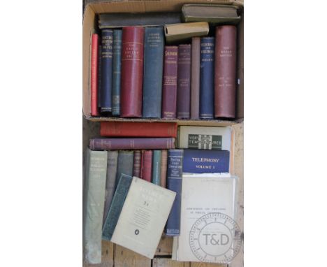 A collection of books on electricity, telegraphy and sciences, to include, TYNDALL (J), FARADAY AS A DISCOVERER, portrait fro