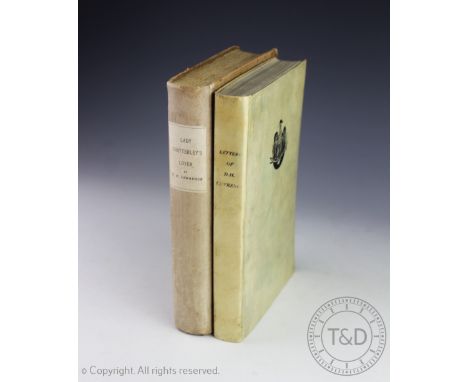 LAWRENCE (D.H.), LADY CHATTERLEY'S LOVER, first edition, No 1537/1800, plum coloured board and spine with paper label, Privat