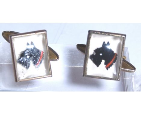 Pair of gilt Scottie dog cufflinks