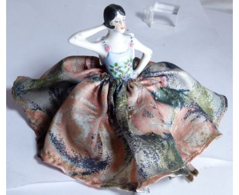 Antique ceramic lady pincushion body and legs
