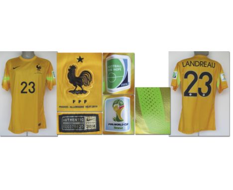 World Cup 2014 match worn football shirt France - Original match worn shirt France with number 23. Worn by Mickael Landreau (