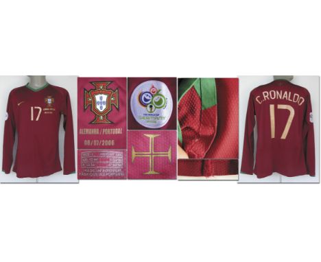 World Cup 2006 match issued fb. shirt Portugal - Original match issued shirt Portugal with number 17. This shirt had been pre