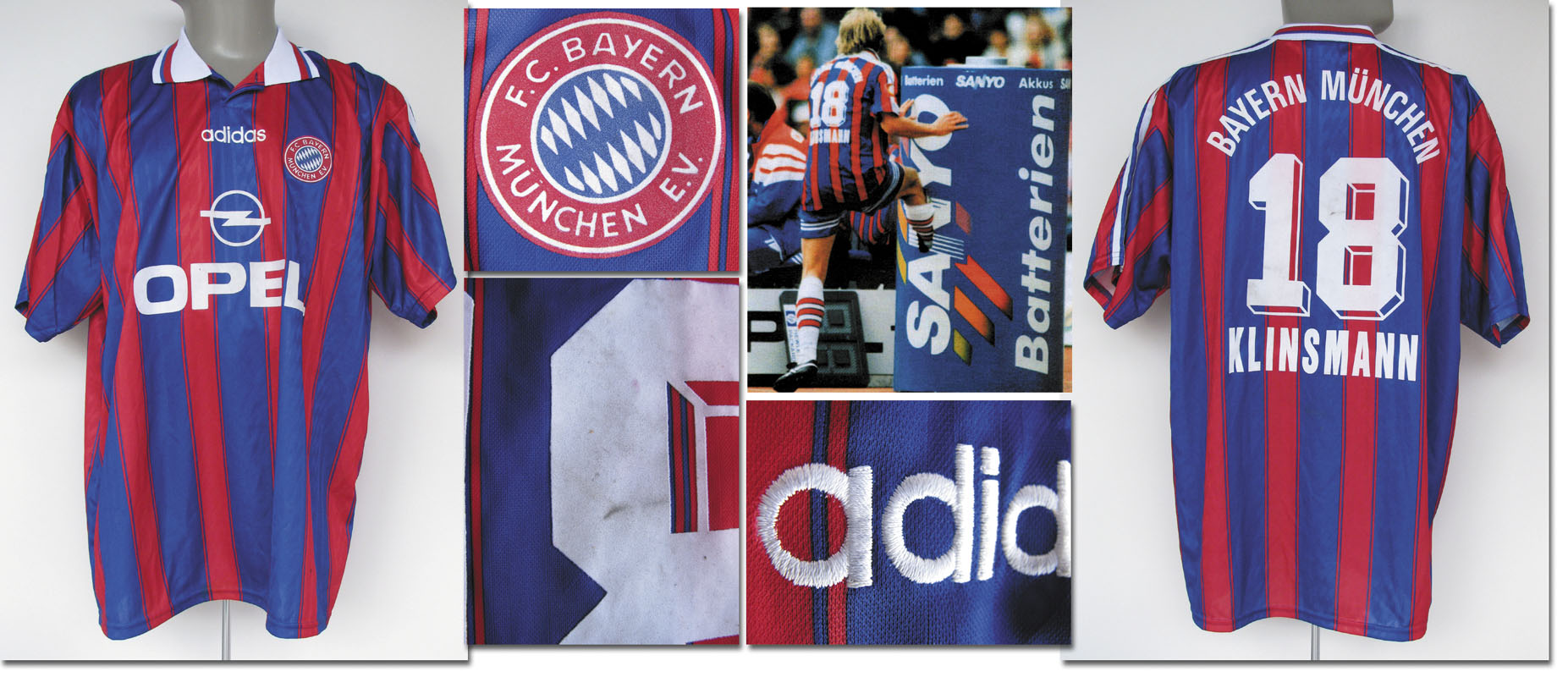 Maillot de foot vintage Bayern Munich 1995 1997 domicile