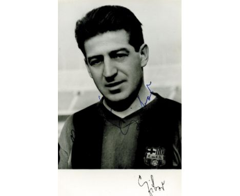 Autograph Football World Cup 1954. Z.Czibor - Black-and-white autograph card signed by Zoltan Czibor (1929-1997) wearing the 