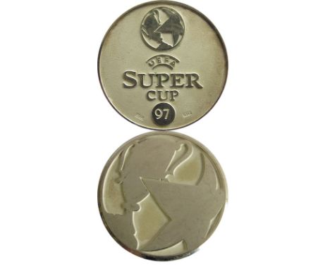 UEFA Super Cup 1997 Runner´s up medal - Official winner medal which Borussia Dortmund players received for winning the Super 