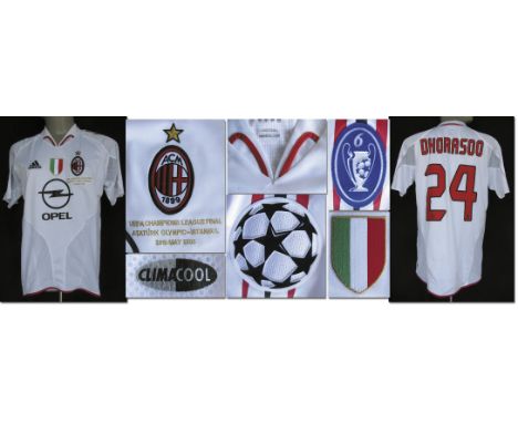 match worn football shirt AC Milan CL Final 2005 - Original match worn short AC Milan with number 24. Worn by substitute Vika