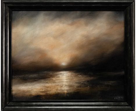 * DARREN SCOTT, FLEETING LIGHT oil on board, signed, titled and dated 2023 versoframed and under glassimage size 40cm x 50cm,