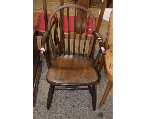 A Victorian stick back kitchen chair