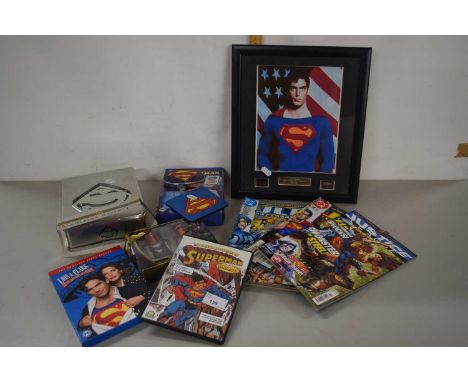 Mixed Lot: Superman DVD's, Superman Aftershave, JLA Incarnations comics and other items
