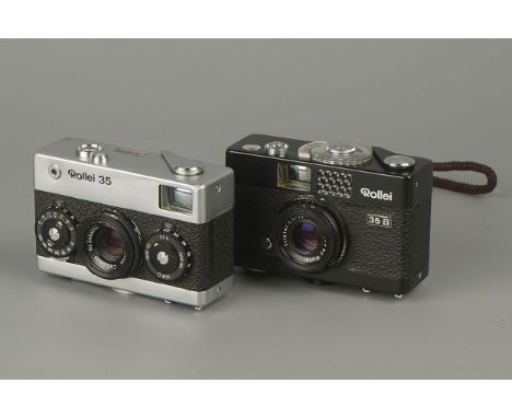 A Rollei 35 Compact Camera,together with a Rollei 35B, both in maker's cases