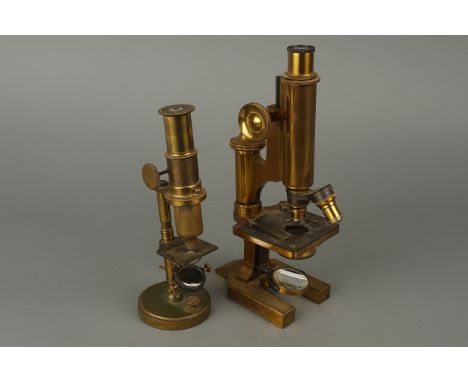 Two Victorian Microscopes,including a Beck continental model signed 'R &amp; J Beck Ltd, London, 27019' with two Beck objecti
