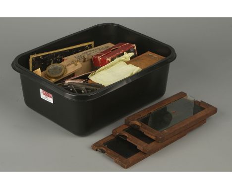 A Large Collection of Victorian Magic Lantern Slides,Mostly nursery rimes and childrens subjects, with 3 slip slides, with on