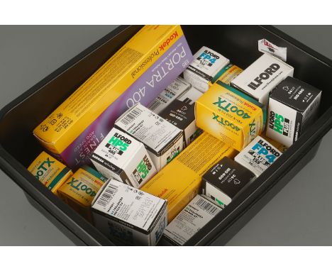 A Selection of 35mm Film,from Kodak &amp; Ilford (a lot) NOTE: This lot has a slight odour and very light tobacco residue on 