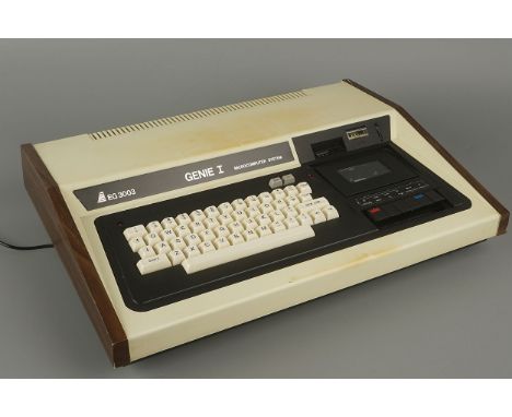 A Video Genie System,EG3003 Genie I Microcomputer System, lat 1981, in original silver card box with all associated cables an