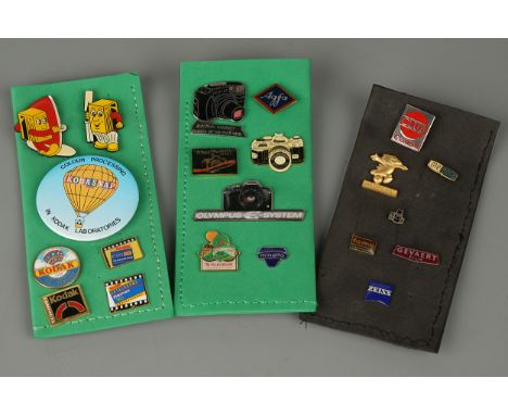 A Selection of Camera Badges,including Zeiss, Canon, Hasselblad, Kodak and others (a lot)