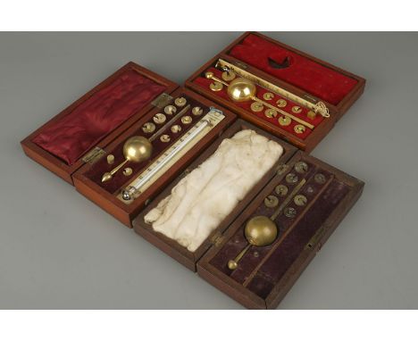 Three Sikes Hydrometers,by Oertling, Buss and Long