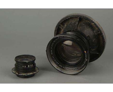 A Kodak Aero Ektar f/2.5 178mm Lens,together with Ross f/4 5" lens (2)