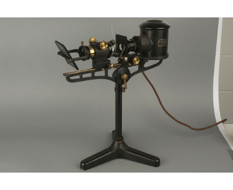 A Large Projection Microscope,English, c. 1920s, with plaque that reads 'PROJECTION MICRO-PROJECTOR Flatters &amp; Garnet', o