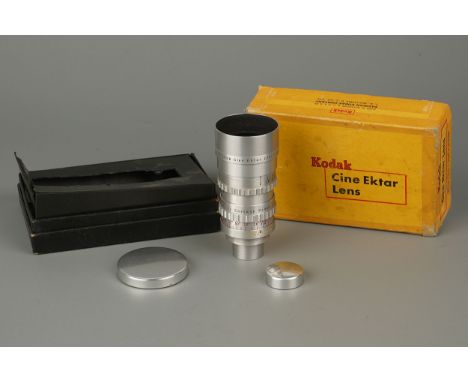 A Kodak Cine Ektar f/2 65mm Lens,with caps, in maker's box