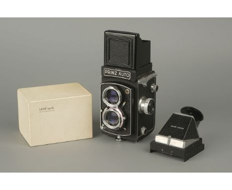 A Prinz Auto TLR Camera,together with a Lane-Optik prism finder (2)