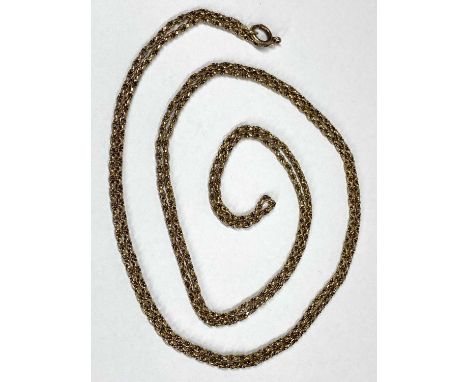 9CT GOLD MUFF CHAIN - 153cms L, 30grms