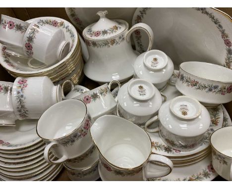 PARAGON BELINDA PART DINNER, TEA &amp; COFFEE SERVICE with a quantity of vintage and later glassware, 59 pieces the Belinda i