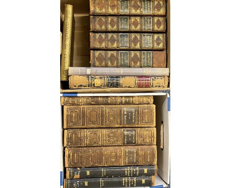 VINTAGE LEATHERBOUND &amp; OTHER BOOKS - to include 'Johnsons Dictionary of the English language', four volumes 1818, 'The Cr