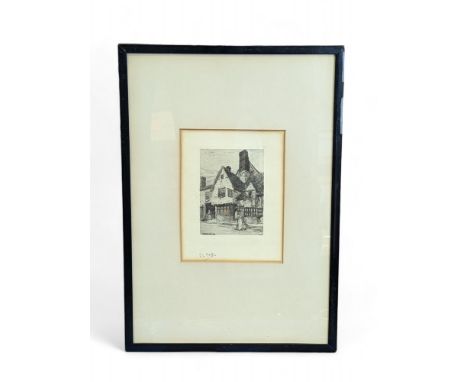 Frederick Landseer Griggs (British, 1876 - 1938) The Boot Inn, 1889 Etching on Paper Signed in margin l.l. 10cm x 14cm (plate