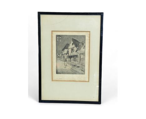 Frederick Landseer Griggs (British, 1876 - 1938) The Coopers Arms 1886 Etching on Paper Signed in margin l.l. 15cm x 20cm (pl
