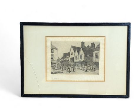 Frederick Landseer Griggs (British, 1876 - 1938) The Marketplace, 1880 Etching on Paper Signed in margin l.l. 15cm x 21cm (pl