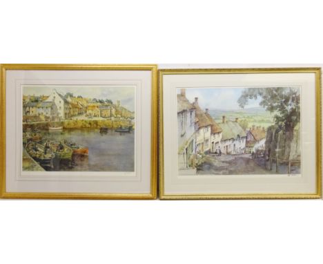 'Gold Hill, Shaftesbury' and 'Crail Harbour, Fifeshire', two limited edition prints after Eric Sturgeon (British 1920 -1999),