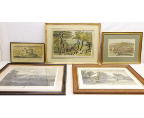 'Looking over the Dam' - The Crystal Palace, lithograph by R Carrick pub. 1851 by Ackermann, 'The Catholic College of Stonyhu