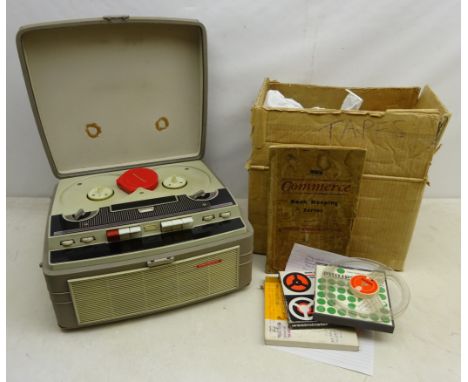 Stellaphone Reel to Reel Tape recorder with instruction manual and a collection of tapes containing many hours of Classical a