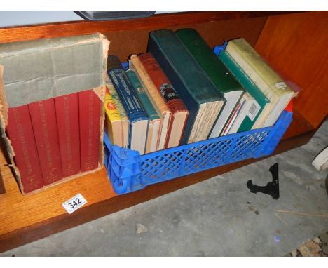 A shelf of books.
