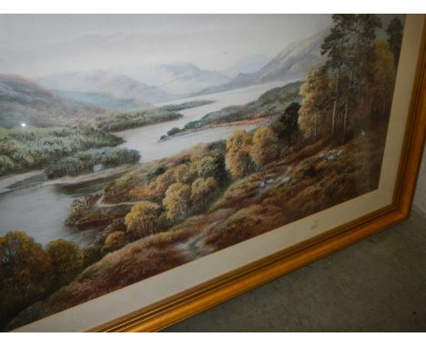 A framed and glazed rural scene print, COLLECT ONLY.