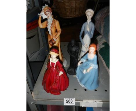 A quantity of figures including Royal Worcester.