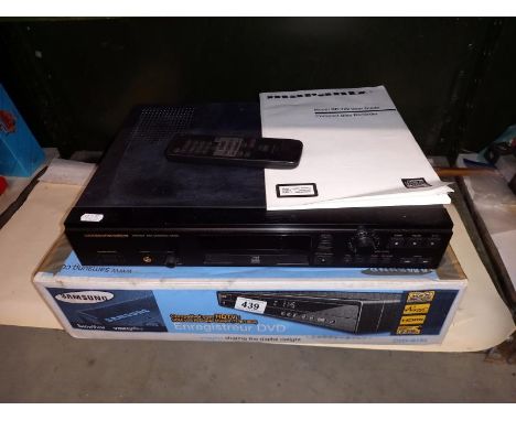 A Samsung video plus &amp; Marantz compact disc recorder