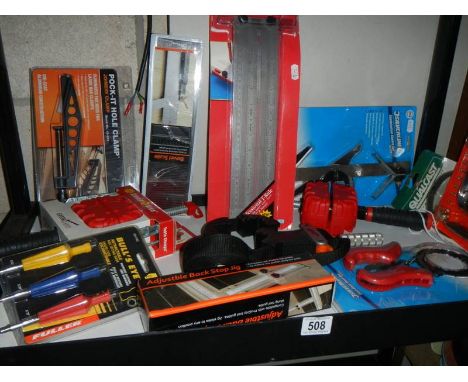A mixed lot of new tools.