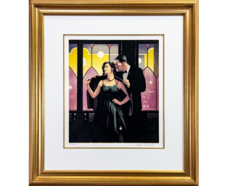 * JACK VETTRIANO OBE (SCOTTISH b 1951), WORDS OF WISDOM silkscreen print, signed and numbered 45/295 in pencil 46cm x 40cm Mo