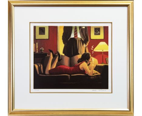 * JACK VETTRIANO OBE (SCOTTISH b 1951), PARLOUR OF TEMPTATION silkscreen print, signed and numbered 248/295 in pencil 39cm x 