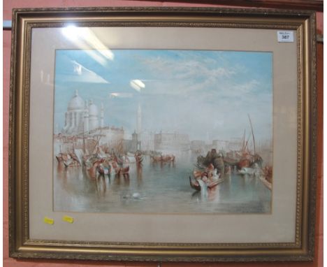 After J.M.W. Turner, 'Venice', a coloured print.  Framed and glazed.