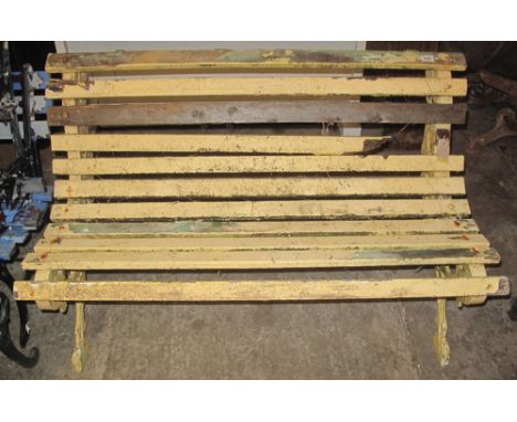 Cast iron garden bench.