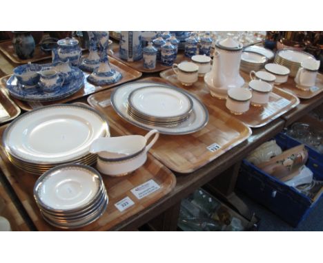 Four trays of Paragon china 'Sandringham' tea and dinnerware items comprising: teacups and saucers; bowls; milk jug; sucrier;