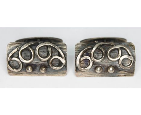 A pair of Polish silver cufflinks.  