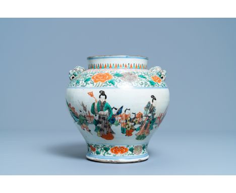 Full title:  A Chinese famille verte 'playing boys' vase, 19/20th C.Description: H.: 27,5 cmPlease contact us to let us know 