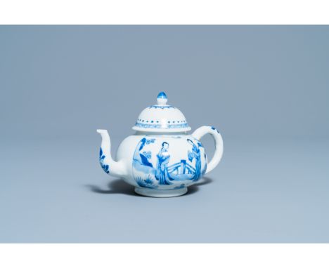 Full title:  A fine Chinese blue and white 'Long Eliza' teapot and cover, Jiajing mark, KangxiDescription: L.: 16,5 cm - H.: 